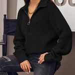 Nadorine Long Sleeve Oversized Knit Sweater Tops