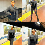 Nadorine Bow Tie Neck Long Sleeve Shirts Work Tops