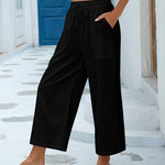 Nadorine Cotton Linen Pants Wide Leg Long Palazzo Pants