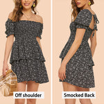 Lantern Sleeve Swing Mini Dress - Nadorine (Us Only)