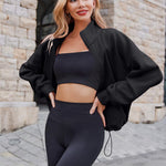 Zeagoo Womens Fleece Jacket Full Zip Crop Hoodie Long Sleeve Pullover Sweatshirts Oversized 2023 Fall Winter Coat