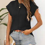 Nadorine Cap Sleeve Sweater Vest Sleeveless Knit Tops