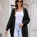 Nadorine Women's Cardigan for Women Long Sleeve Knit Cardigan with Hood Open Front Sweater Coat Outwear with Pockets