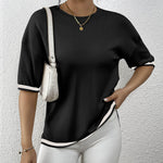 Nadorine Knit Short Sleeve Tops
