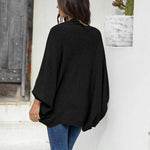 Nadorine Open Front Oversized Batwing Sleeve Knit Cardigan