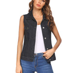 Nadorine Women's Denim Vest Jean Vest