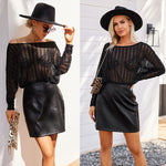 Long Sleeve Mesh Sheer Shirt - Nadorine (Us Only)