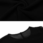 Womens Casual Scoop Neck Loose Top 3/4 Sleeve Chiffon Blouse Shirt Tops - Nadorine (Us Only)