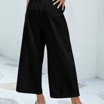 Nadorine Cotton Linen Pants Wide Leg Long Palazzo Pants