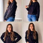 Zeagoo Womens 2023 Fall Sweaters Cute Cable Knit Crewneck Chunky Cozy Long Sleeve Warm Soft Pullover Sweater Tops