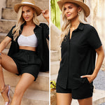 Nadorine 2 Piece Linen Set Lounge Beach Set