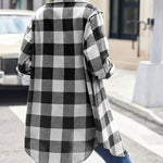 Zeagoo Womens Shacket Jacket Long Sleeve Flannel Shirt