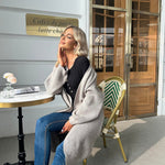Nadorine Sweaters Ribbed Knit Long Sleeve Henley Shirts