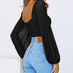 Tie Knot Ruched Crop Tube Top - Nadorine (Us Only)