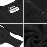 Lantern Sleeve Button Down Cable Knit Sweate - Nadorine (Us Only)