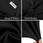 Twist Front Knitted Bodycon Dress - Nadorine (Us Only)