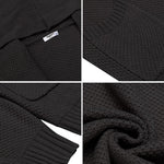 Nadorine Women's Cardigan for Women Long Sleeve Knit Cardigan with Hood Open Front Sweater Coat Outwear with Pockets