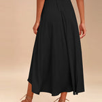 High Waisted Flowy Elastic Skirts , Lightweight Long Skirts - Nadorine (Us Only)