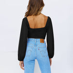 Tie Knot Ruched Crop Tube Top - Nadorine (Us Only)