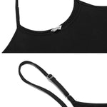 Nadorine Women's Adjustable Spaghetti Strap Chiffon Dress