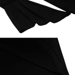 Nadorine Women's Sexy V-Neck Pleated Front Long Bell Sleeve Blouse Tops