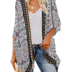 Floral Printed Batwing Cardigan - Nadorine (Us Only)