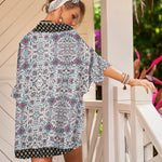 Floral Printed Batwing Cardigan - Nadorine (Us Only)