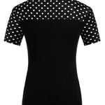 Nadorine Women's Casual Tie Neck Tunic Blouse Tops