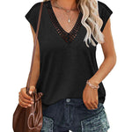 Tank Tops Short Sleeve Shirt- Nadorine (Us Only)