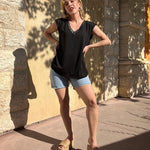 Tank Tops Short Sleeve Shirt- Nadorine (Us Only)