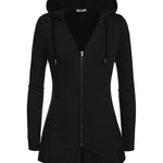 Women Zip Up Hoodies Fleece Lined Tunic Sweatshirt Long Casual Hoodie Jacket with Pockets - Nadorine (Us Only)