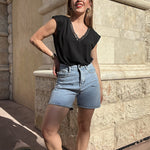 Tank Tops Short Sleeve Shirt- Nadorine (Us Only)