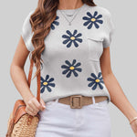 Nadorine Sleeveless Cape Sleeve Knit Ribbed Tank Tops