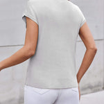 Nadorine Sleeveless Cape Sleeve Knit Ribbed Tank Tops
