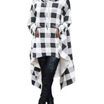Nadorine Women Pullover Hoodies Sweatshirt Long Sleeve High Low Sweater Oversize Top with Pocket (Us Only)