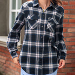 Long/Roll Up Sleeve Cotton Plaid Shirts - Nadorine (Us Only)