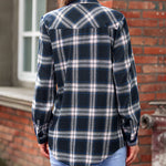 Long/Roll Up Sleeve Cotton Plaid Shirts - Nadorine (Us Only)