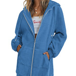Fleece Hoodies Tunic Long Hoodie Jacket - Nadorine (Us Only)