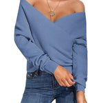 Nadorine Cross Front Drop Shoulder Sweaters