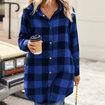 Zeagoo Womens Shacket Jacket Long Sleeve Flannel Shirt