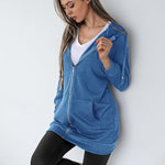 Fleece Hoodies Tunic Long Hoodie Jacket - Nadorine (Us Only)