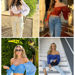 Tie Knot Ruched Crop Tube Top - Nadorine (Us Only)