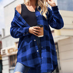 Zeagoo Womens Shacket Jacket Long Sleeve Flannel Shirt