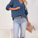 Women's Oversized Sweater V Neck Hooded Pullover Sweater Long Sleeve Knitted Jumper Tops - Nadorine (Us Only)