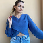 Nadorine Cross Front Drop Shoulder Sweaters