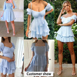 Lantern Sleeve Swing Mini Dress - Nadorine (Us Only)