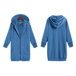 Fleece Hoodies Tunic Long Hoodie Jacket - Nadorine (Us Only)