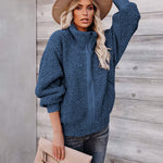 Fuzzy Fleece Jackets Oversized Open Front Coat Zipper Outwear(TTShop02) - Nadorine (Us Only)