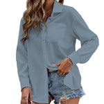 Nadorine Women's Button Down Shirt Long Sleeve Chiffon Blouse