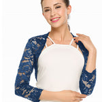 Nadorine Women's Bolero Shrugs Crochet Lace Open Cardigan